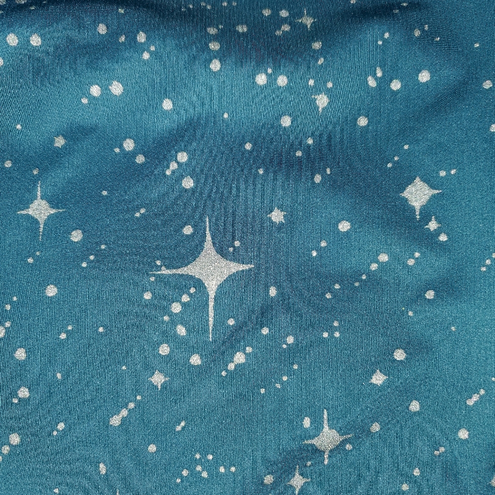 Nike Dri-Fit Cropped Galaxy, Deep Teal, long sleeve workout top - Picture 6 of 6